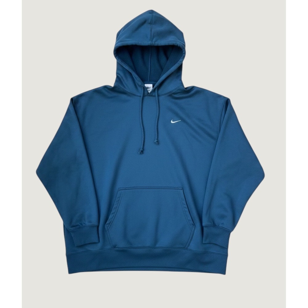 Nike Therma-FIT Hoodie Mens 2XL Teal Blue Pullover Sweatshirt